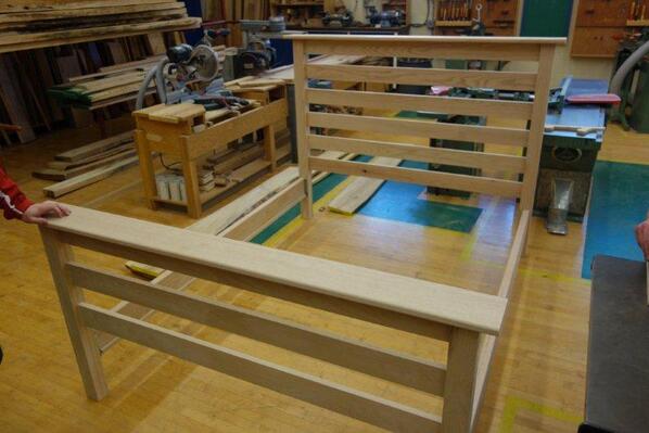 YaleWoodwork's tweet photo. Nice bed Chris! Grade 10 and setting the bar high for two years of woodwork. #yalesecondary #woodwork http://t.co/8HKB01d2zh