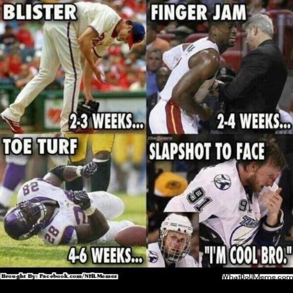 ouddy_5000's tweet photo. Hockey players are the toughest athletes in sports! http://t.co/UFjCHcViea