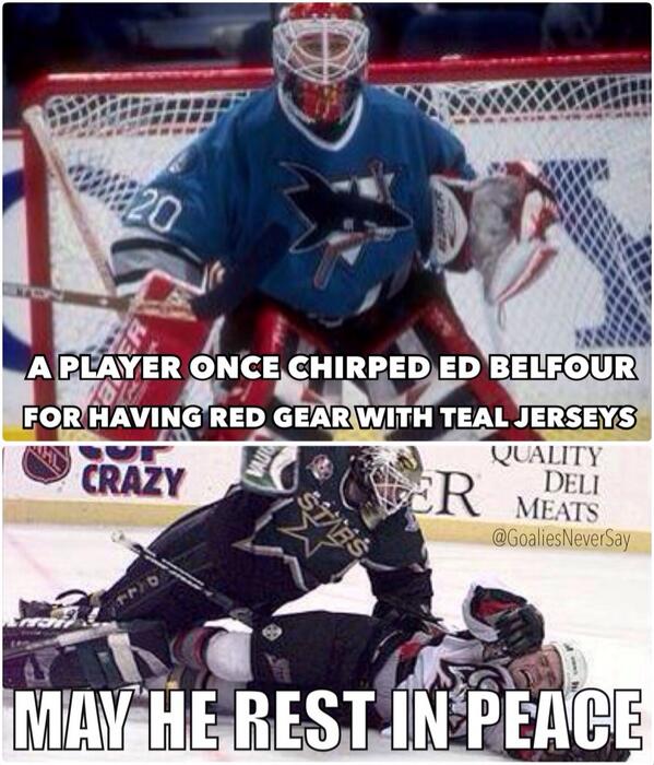 Chirp Eddie The Eagle at your own risk... #GoalieMeme