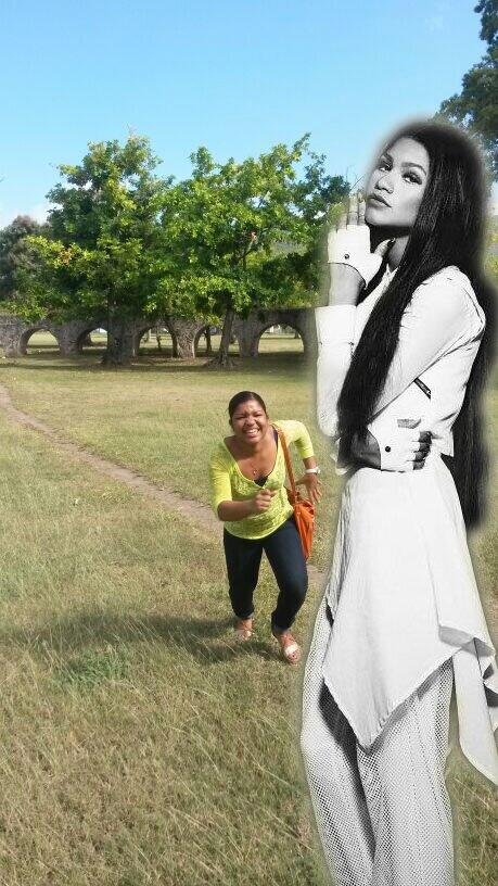 DIGICELJamaica's tweet photo. Here's @sushyp12 #DigiTwitPic photobombing @zendaya! What do you think #DigiFam? @YouthViewAwards #ZendayaYVAs2014 http://t.co/uZzdzSKu9v