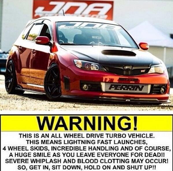 EverythingSubie's tweet photo. Awesome warning sign!! http://t.co/9bnfeF9p4t