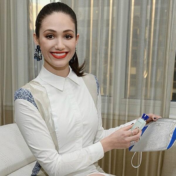HouseofLavande's tweet photo. The beautiful @emmyrossum wearing House of Lavande Vintage earrings to the Restorsea launch at Bergdorf Goodman! http://t.co/lgqjN3MTsn