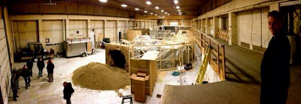 peterwinther's tweet photo. One week later, the empty warehouse is filling with sets. @PainkillersFilm http://t.co/EhlzeM2e92
