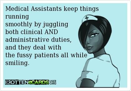 Hahahahaha so true! #medicalassistant #clinicaltrials #administrativeduties #patients #smile #behappy