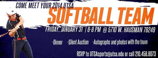 UTSASAAC's tweet photo. Come meet your UTSA Softball team!! http://t.co/b9B3lYGciV