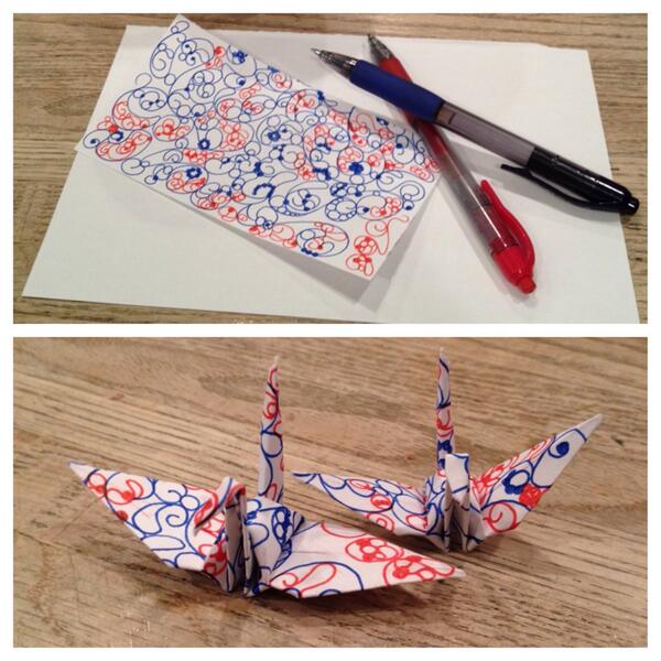 clarefoy_93's tweet image. Here's #methodtomadness with #doodling ! #blue a #Limitless #sky &amp;amp; #red my #innerfire given wings in my #papercranes