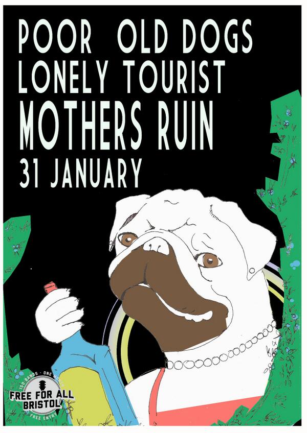 This Friday at <a href="/TheMothersRuin/">The Mother's Ruin Bar & Kitchen</a>...

Poor Old Dogs &amp; Lonely Tourist!

Free Entry

<a href="/Freef4ll/">Free For All Fest</a> <a href="/FreeF4llBristol/">Free For All Bristol</a> #bristol