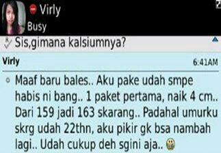 Wow.. Ini baru keren 22 thun sis virly nambah tinggi 4 cm #tentu lebih PD | minat WA/SMS 087718234242 / 20F3CAB0