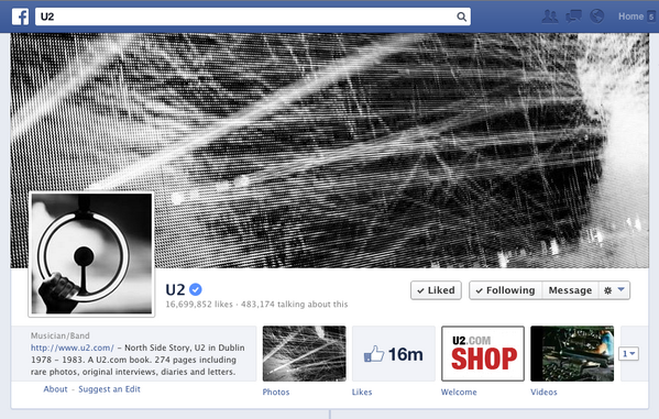U2quotes's tweet photo. So, the @U2 official Facebook Page is changing its design... ¿do you like it? http://t.co/r0TXBc7M4h