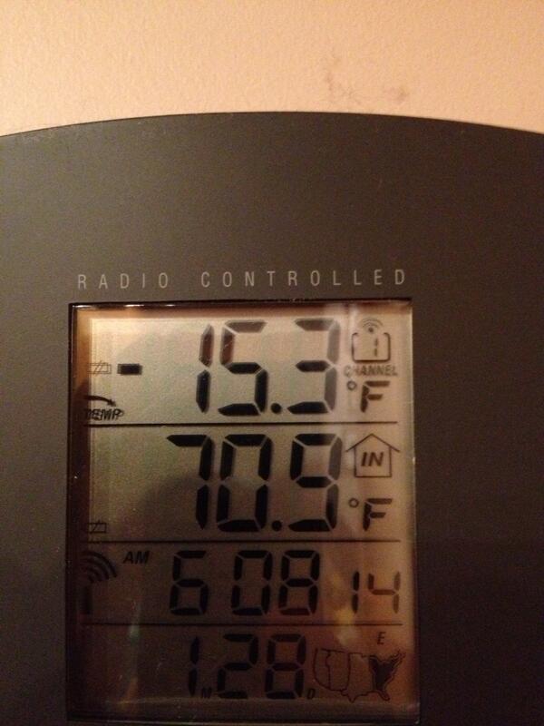 amiller78's tweet photo. Good morning. Subzero cold, wind shut area schools... But NOT #DenisonU... Dress warmly, #comm350 friends. http://t.co/5ByRZ4JoCr