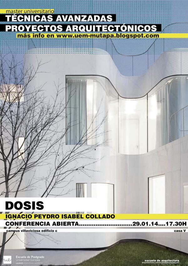 MUTAPA_UE's tweet photo. Mañana Conferencia abierta: DOSIS /// IGNACIO PEYDRO ISABEL COLLADO #universidadeuropea #mastertapa #nomelopierdo http://t.co/AHvcsycnA7