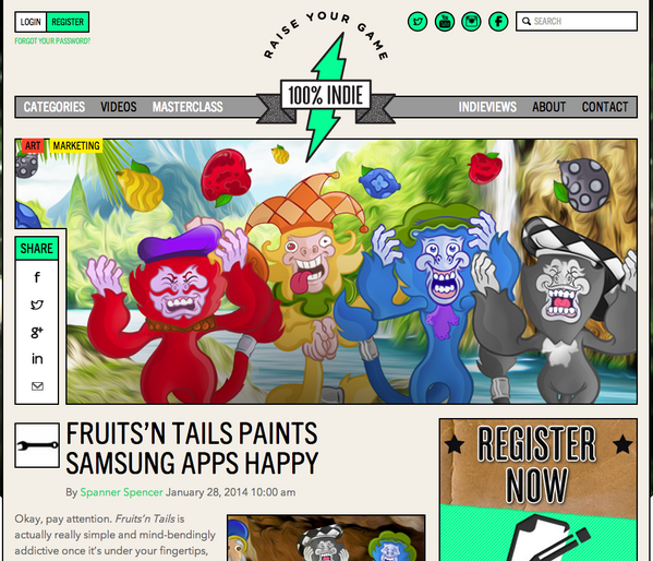 fruitsntails's tweet photo. Fruits'n Tails Paints Samsung Apps Happy: http://t.co/KzXVl1g1aF (via @100percentindie) http://t.co/zd82n5GOJp