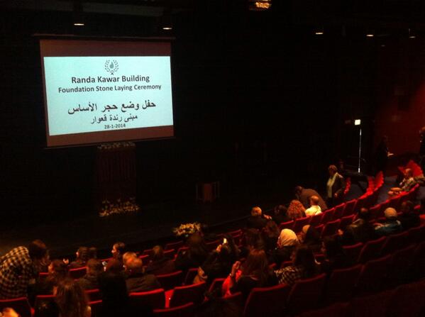 ABSJordan's tweet photo. Happening now: about to begin our official Stone Laying Ceremony for our new Randa Kawar IB Building. #ABSjordan http://t.co/BAM7tcN3Gz