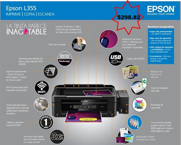 helado lechuga admirar Disumcomput on Twitter: "IMPRESORA EPSON L355 CON WIFI $298.82 http://t.co/e15ouKcQGm" / Twitter helado lechuga admirar Disumcomput on Twitter: "IMPRESORA EPSON L355 CON WIFI $298.82 http://t.co/e15ouKcQGm" / Twitter
