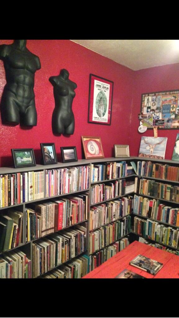 RedroosterB's tweet image. My library and music room I just finished