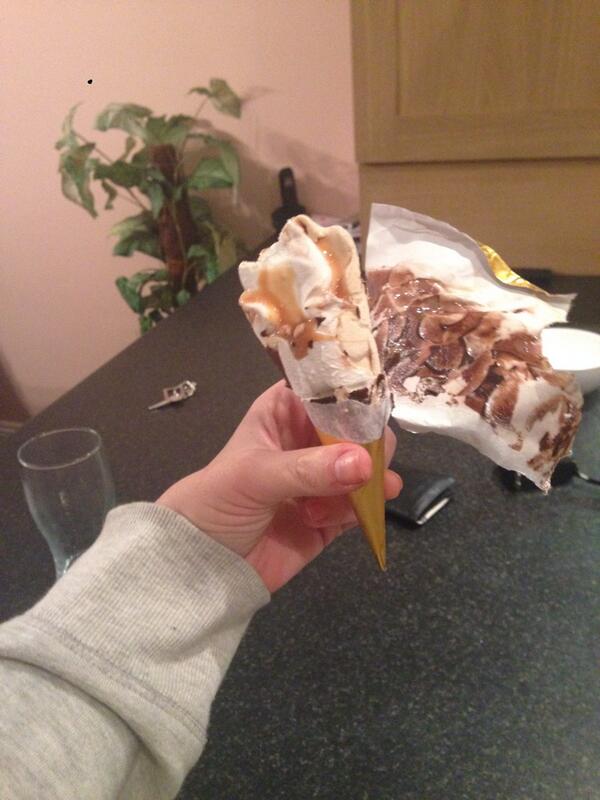 sharia1990's tweet photo. @Morrisons wheres my cone? I just undone my  "toffee cone" to find no cone at all in the whole pack! Fuming 😡 http://t.co/0hr9WYWcKA