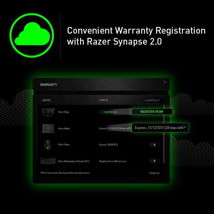 abuela Velas Trastornado R Λ Z Ξ R on Twitter: "Product Warranty is now paperless and convenient  with Razer Synapse 2.0: http://t.co/nXCQm6ne26 http://t.co/zT0abeTJhb" /  Twitter