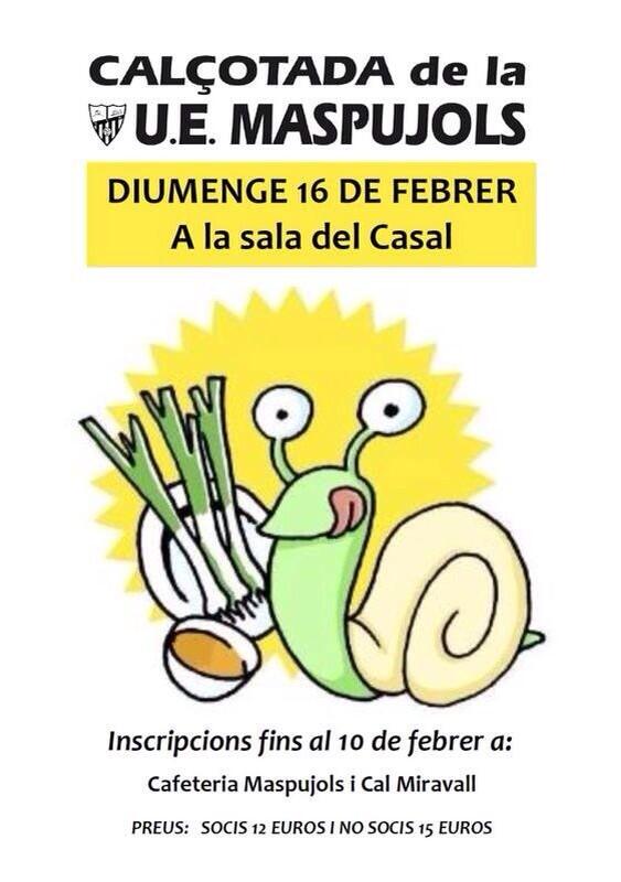 uemaspujols's tweet photo. ATENCIÓ! Ja hi ha data per la calçotada de la @uemaspujols! 16 de febrer al Casal! Penseu en apuntar-vos! #Maspujols http://t.co/79cE41zLNb