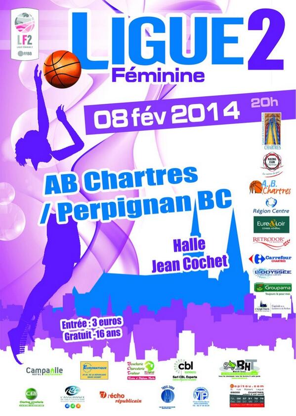 abchartres's tweet photo. Prenez rdv le 08/02 à 20h à jean cochet...#pasdegrandeequipesansgrandpublic#TeamABChartres#LF2 http://t.co/kJ5bot2m5Z