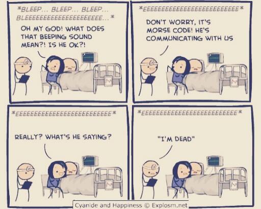 the_menace76's tweet photo. Morse code for doctor.... http://t.co/k7e18QmbGN