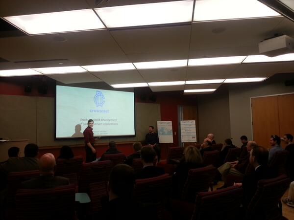 AndreaMBianchi's tweet photo. .@mjkruk introduces @crownestio #SLDemoDay http://t.co/IePNc0H8Xt