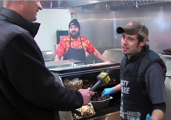 TheListShack's tweet image. Ribs brisket pulle pork a fatty.  You hungry yet.  The List was at the Burn Co grand opening.  #amazing