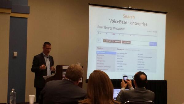 VoiceBase's tweet image. #ITEXPO Thanks @martingeddes for a great keynote and an awesome shout out to VoiceBase! #hypervoice