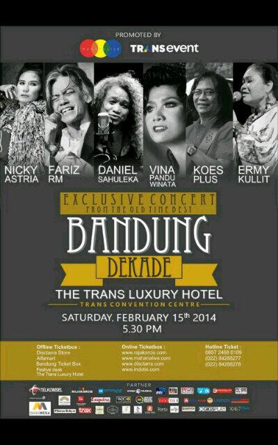 NEWMAJESTIC's tweet photo. "Bandung Dekade 2014 Exclusive Concert". Bring The Sweet Memories Back.. Grab its Fast with special Discount 20% http://t.co/aJuMWrryQq