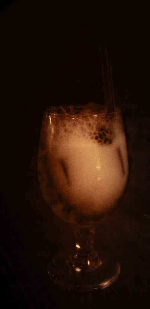 WrightAndSimple's tweet image. Mocktail of the night: artichoke purée, apple juice and milk! The jury is out on this one.