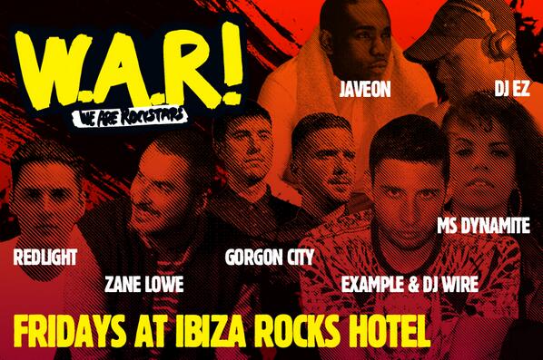 ibizarocks's tweet photo. RT if you're buzzing for W.A.R! this summer @ibizarocks! http://t.co/RMTn3bWHPH http://t.co/EMvdgwVLNe