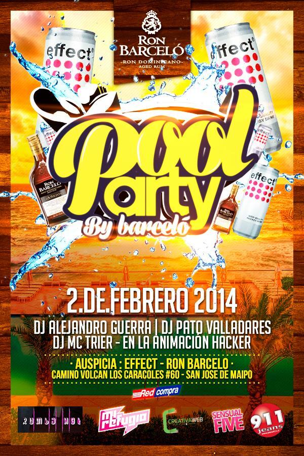 Effect_Chile's tweet photo. Se nos viene una nueva Pool Party, el día 2 de Febrero en el sector de San José de Maipo. http://t.co/TmfThu0RV0