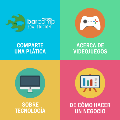 BarcampMerida's tweet photo. Regístrate y comparte una plática en el #BarcampMérida -> http://t.co/RLwSXu5IVT. Fecha: 1/Feb a las 9AM en FCA-UADY http://t.co/Iki7dh9a5T