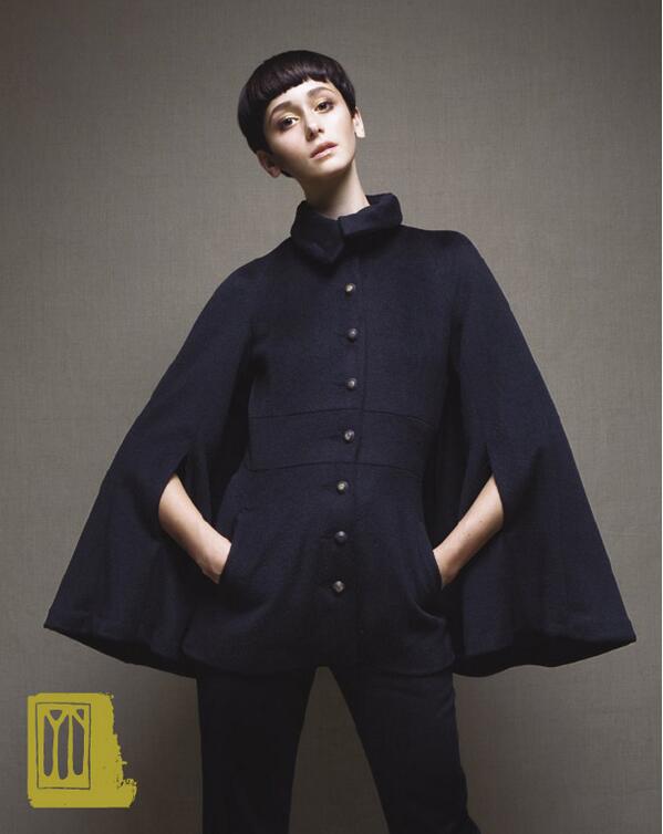 Ceci models the cape coat in our 2006 lookbook...today wearing it 8 years later
