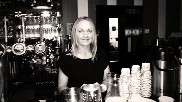 downsouthlpool's tweet image. One of our hosts at @CellosBarGrill #coffee #hostswiththemost