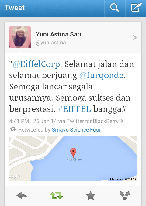 EiffelCorp's tweet photo. Jadi @yuniastina kalo ngetweet ditengah-tengah situ Cikaret http://t.co/18lgxeeckL