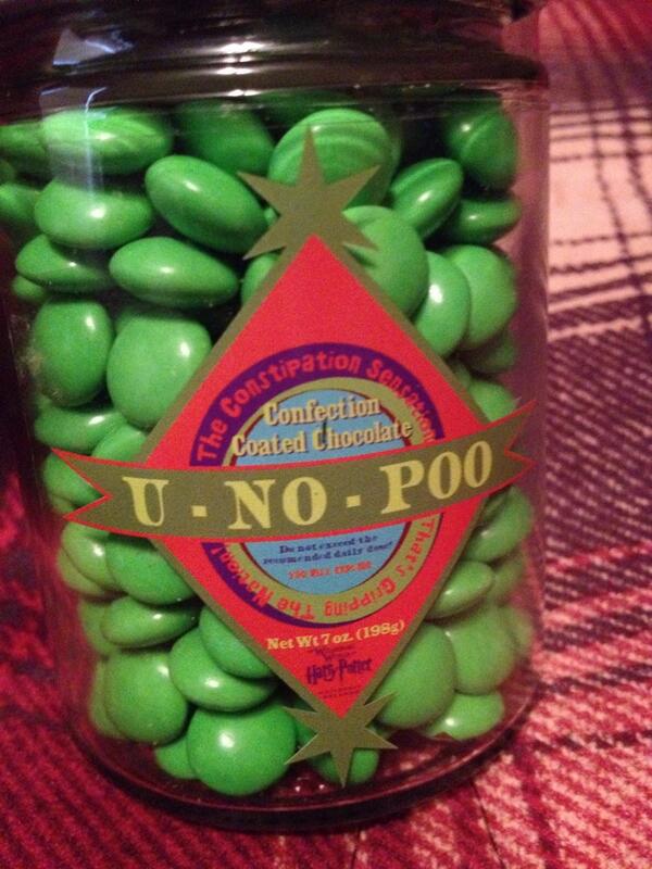 HPotterUniverse's tweet photo. Bought these last month at #WWoHP! They taste just like M&Ms. Fred and George are awesome! #unopoo #fredandgeorge http://t.co/phLH3gkcPT