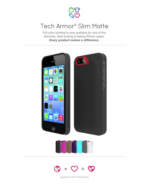 PersonifyPro's tweet image. Custom printed Tech Armor Slim Matte iPhone case #promo #b2b #marketing #branding #advertising personifypro.com/view-item/93-2…