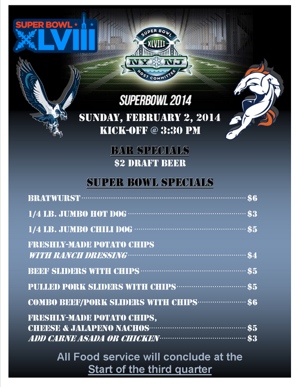 CoronadoYC's tweet photo. Don't fuss over throwing a #Superbowl party. Enjoy next Sunday at CYC! Here is our menu http://t.co/ZTnuy3S9o4