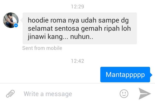 murcedotcom's tweet image. Sama-sama om Ayun, musim ujan kepake banget beli hoodie :D #testimurce #klotercfs