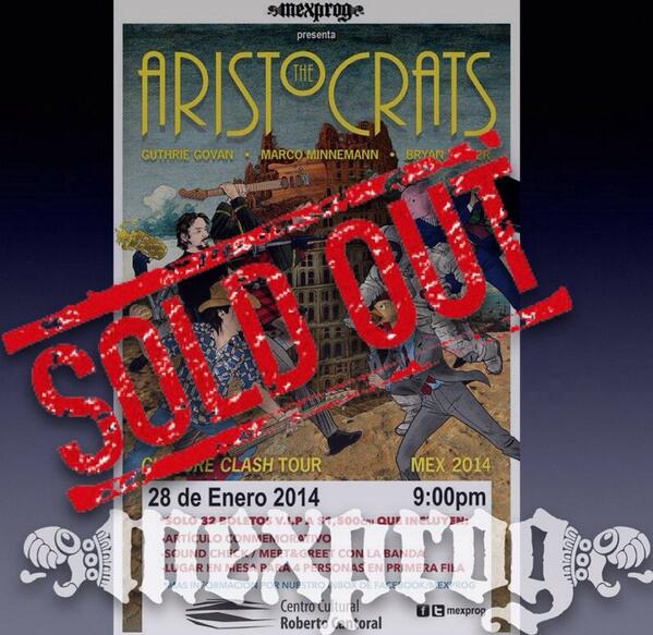 epenagosv's tweet image. “@MEXPROG: Gracias a ustedes #TheAristocratsMx #TeamMexProg http://t.co/y0UbJB9MRQ” / Sold Out!!!!!