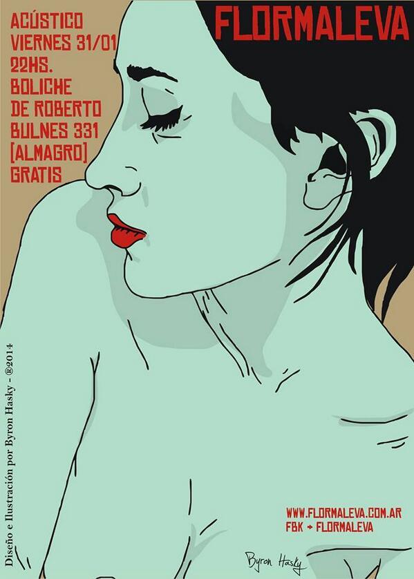 FLORMALEVA acustico en el BOLICHE DE ROBERTO. Viernes a las 22hs. Gratis