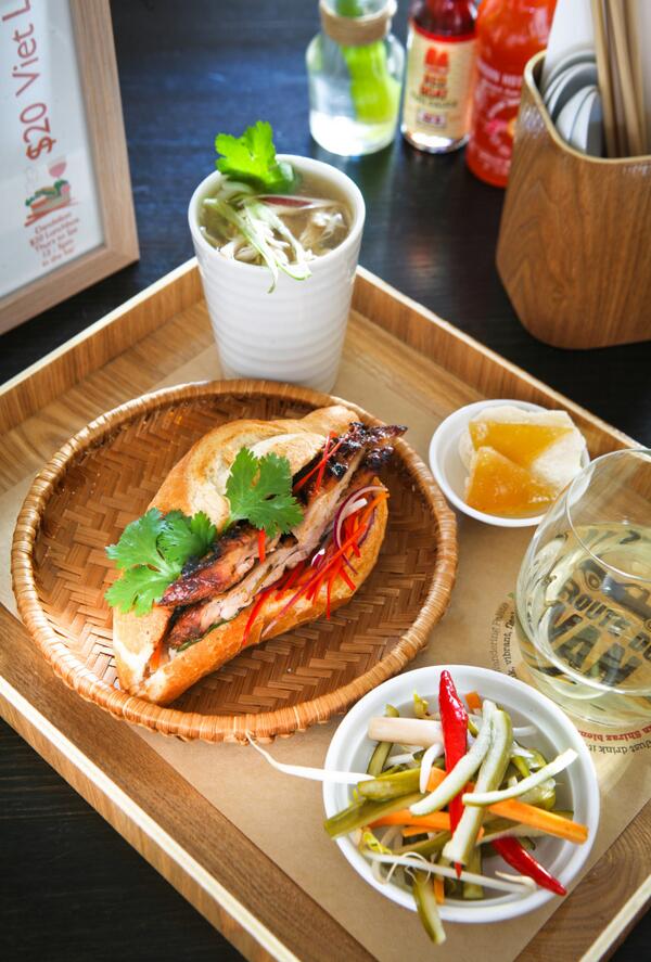 dandeliondining's tweet photo. Lunchboxes are back! $20 for mini pho, banh mi, pickles, sweet treats &amp; an icy cold Asahi. In the bar, Thurs to Sun. http://t.co/qIQCeX0IlG