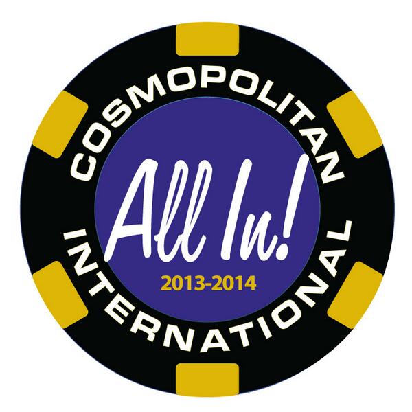 CosmoINTL's tweet image. 2014 @CosmoINTL Theme of the Year: "All In!" #diabetes #serviceclub