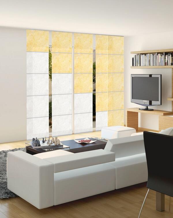 hoipoco's tweet image. Step into spring w/our cream yellow papyrus panels for a lively &amp;amp; welcoming living room #interiors #furnishings