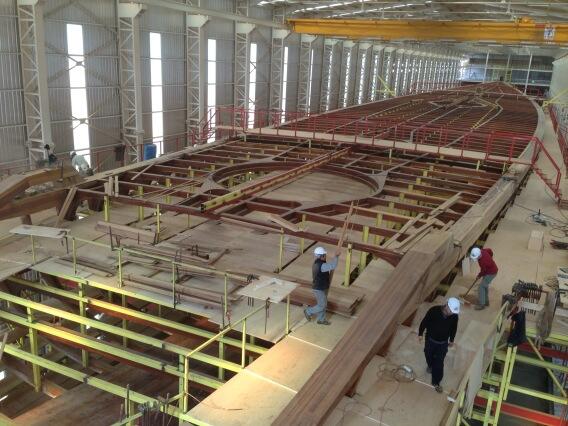 nautiwords's tweet image. DSV's 141 metre wooden sailing yacht. This is what just 20 yard workers can do in 18 months!