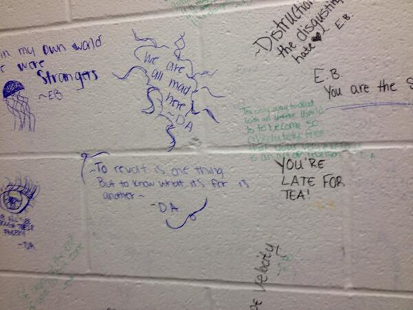 ShitterSketches's tweet photo. 'Petunia art'(our previously emerson'd and painted over bathroom wall. I guess the kids liked it)
by @xxxStatic http://t.co/kI5fZyyYtF”