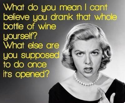 Do you always finish the bottle once it is opened or do you end up with the mythical leftover #wine?