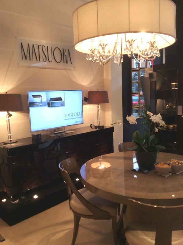 InterioUK's tweet image. We're ready for our Matsuoka Launch this afternoon! Who's coming to meet Aussie Designer Christian Lyon? #matsuoka