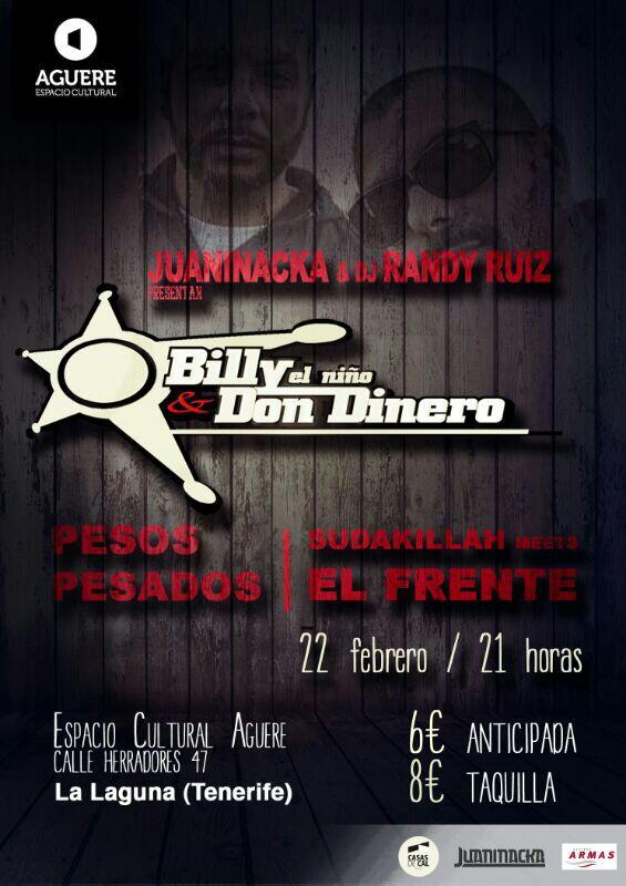 22 DE FEBRERO EN EL AGUERE: <a href="/Sudakillah/">Sudakillah</a> meets <a href="/ElFrente_Tnf/">El Frente</a> - Pesos Pesados &amp; DJ Crill - Juaninacka &amp; <a href="/DjRandyRuiz/">Dj Randy Ruiz</a>