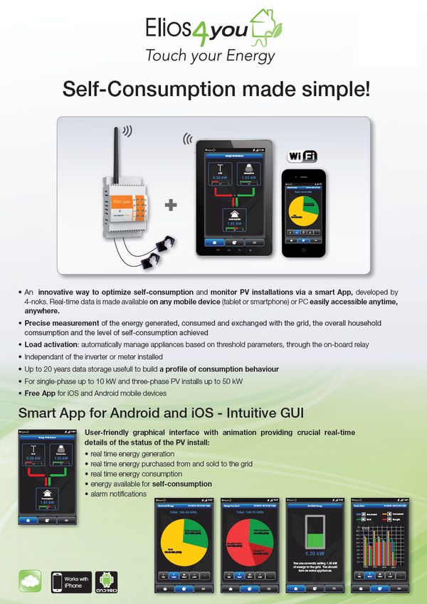 Hotwaterfrompv's tweet photo. #elios4you self consumption made simple. #monitoring #solar #pv #solarpv #renewables #mcs #electrical #enduser #array http://t.co/Pip8eunudQ